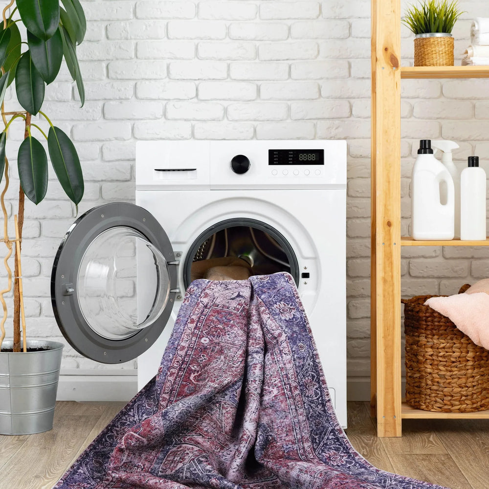 Polyester Chenille Area Rug Washable Six By Nine Feet Modern Media 4