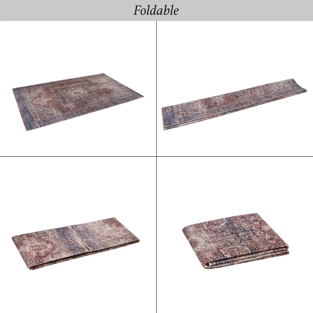 Polyester Chenille Area Rug Washable Six By Nine Feet Modern Media 7