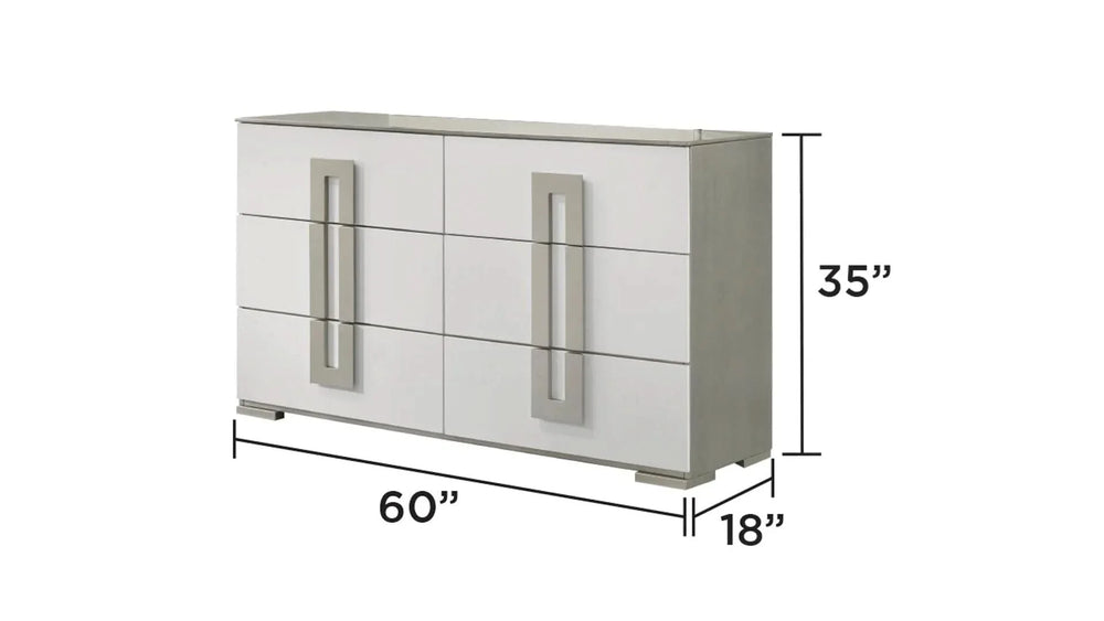 Queen Size Bedroom Set LED Headboard White Wood Finish Contemporary Media 17