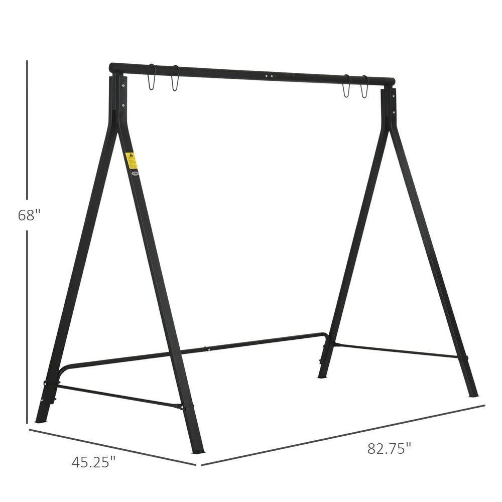 Porch Swing Stand Steel Heavy Duty Outdoor Frame 528 Lbs Capacity Media 3