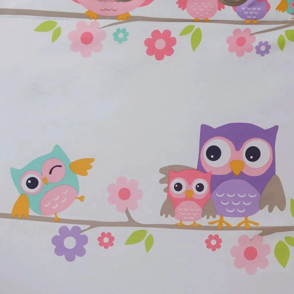 Owl Printed Curtain Panel Foam Backed Polyester Shade RoomDarkening Media 4
