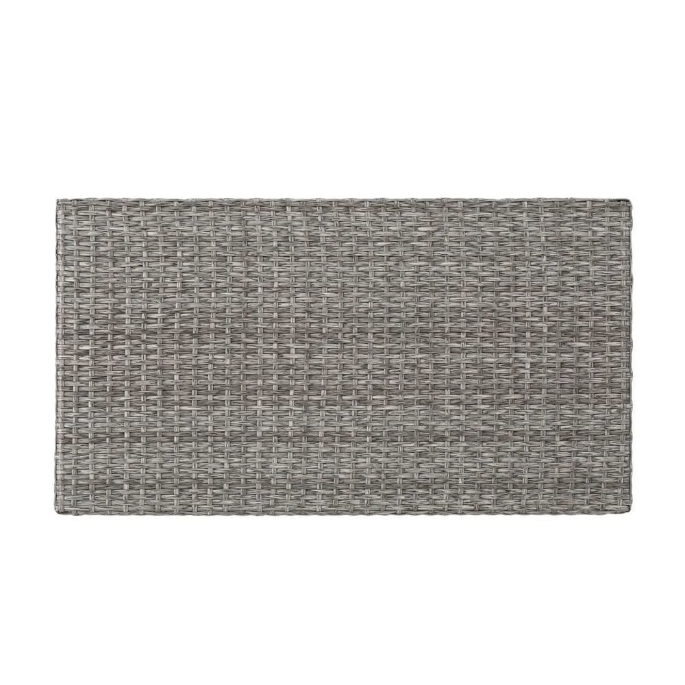 Outdoor Patio Wicker Conversation Sofa Set Rattan Fabric All Weather Media 24