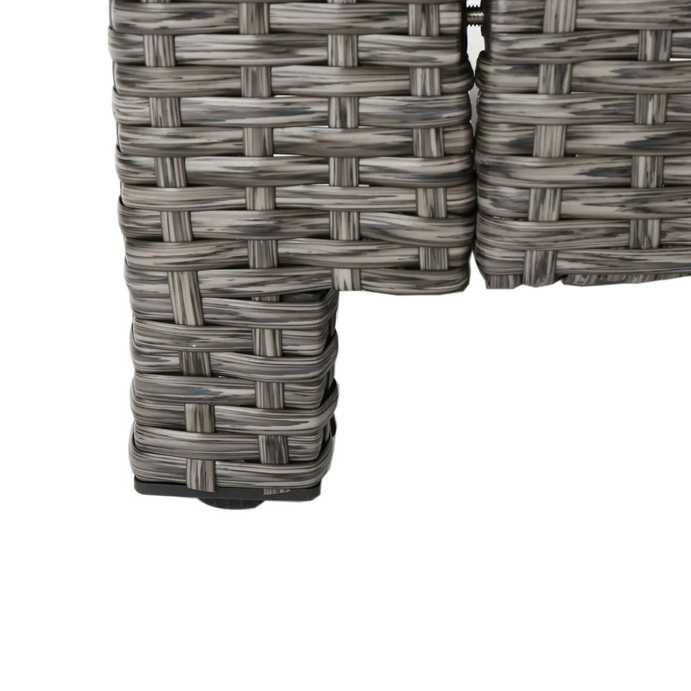 Outdoor Patio Wicker Conversation Sofa Set Rattan Fabric All Weather Media 27