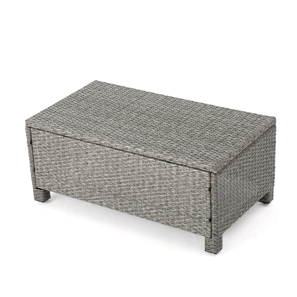 Outdoor Patio Wicker Conversation Sofa Set Rattan Fabric All Weather Media 20