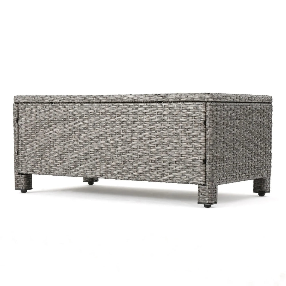 Outdoor Patio Wicker Conversation Sofa Set Rattan Fabric All Weather Media 9