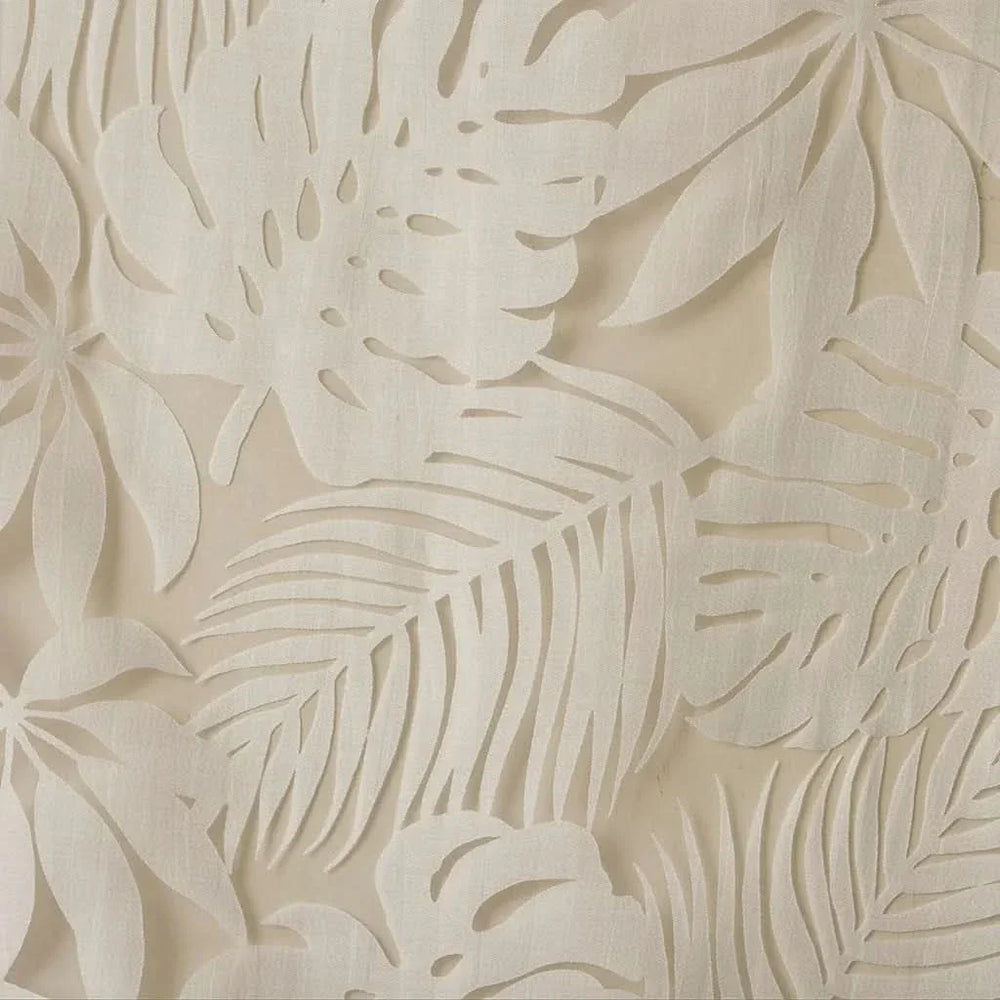 Palm Leaf Curtain Window Panel Polyester Burnout 50x84 Soft Design Media 12