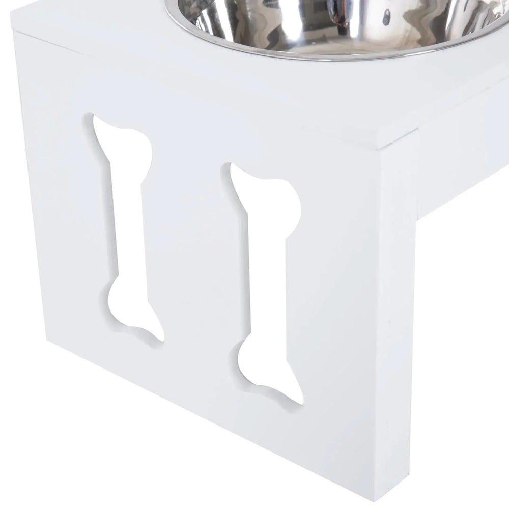 Elevated Dog Feeding Station Solid Wood & Double Bowls Heavy-Duty Media 2