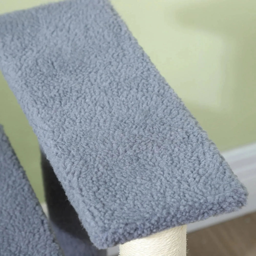 Cat Stairs Carpeted Four Level Steps For High Beds & Sofas Gray Pet Safe Media 2