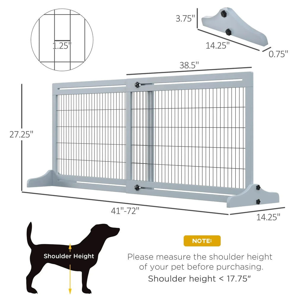 Pet Gate Wood Extra Wide For Doorways Hallways Home Use Barrier Gate Media 3