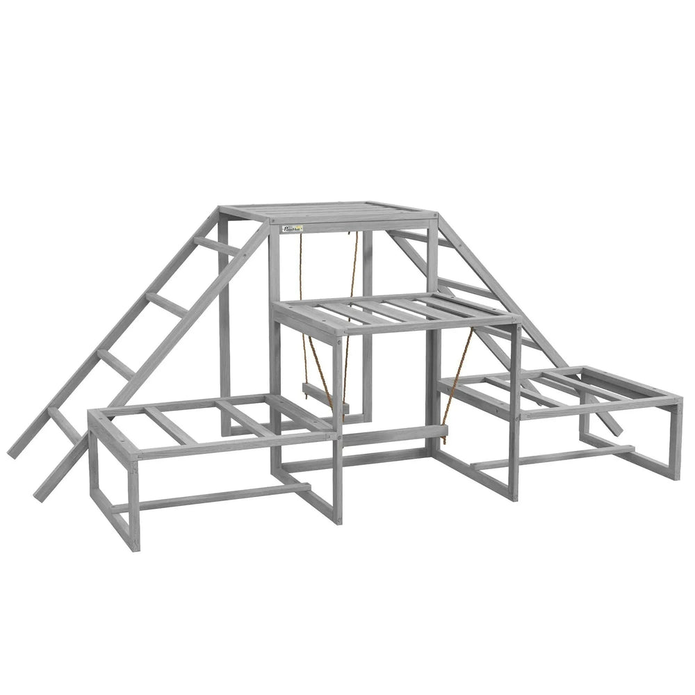 Chicken Swing Set Cedar Wood Multi-Level For Coop & Run With Perches Media 1