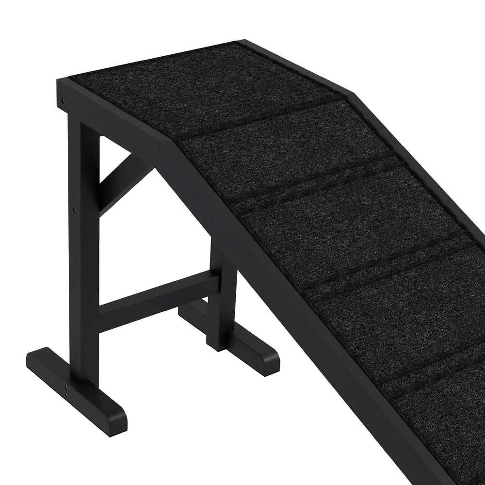 Dog Ramp For Bed Pine Wood Non Slip Carpet Sturdy Low Slope Design Media 3