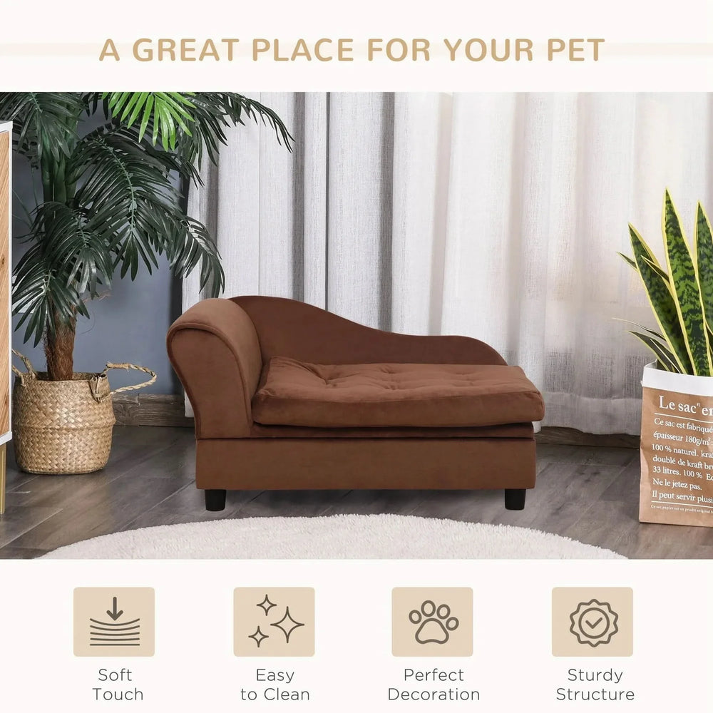 Small Dog Bed Polyester With Hidden Storage & Thick Foam Cushion Cozy Media 2