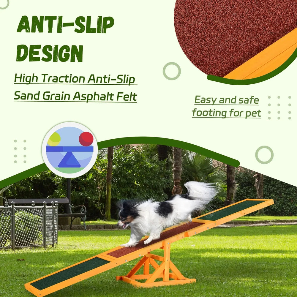 Dog Agility Seesaw Wooden Platform Training Toy Weatherproof Home Use Media 5