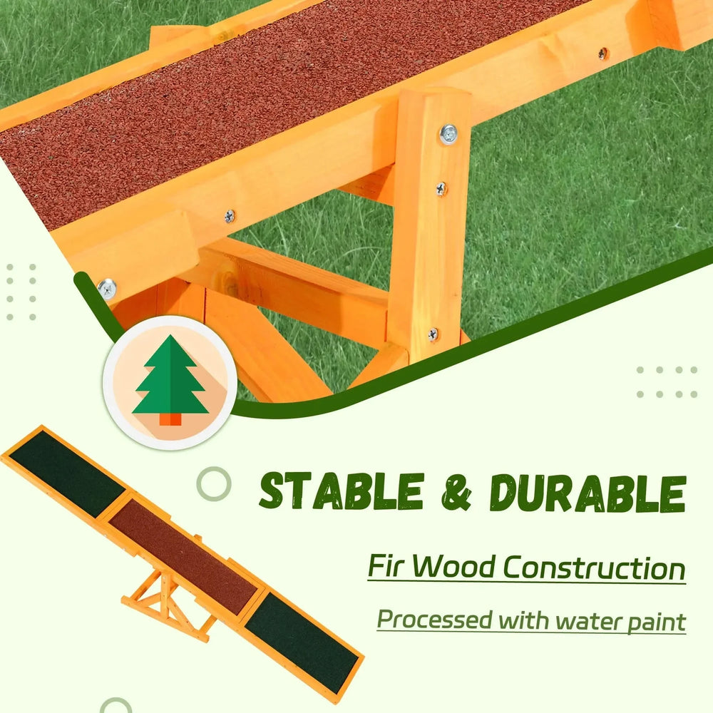 Dog Agility Seesaw Wooden Platform Training Toy Weatherproof Home Use Media 4