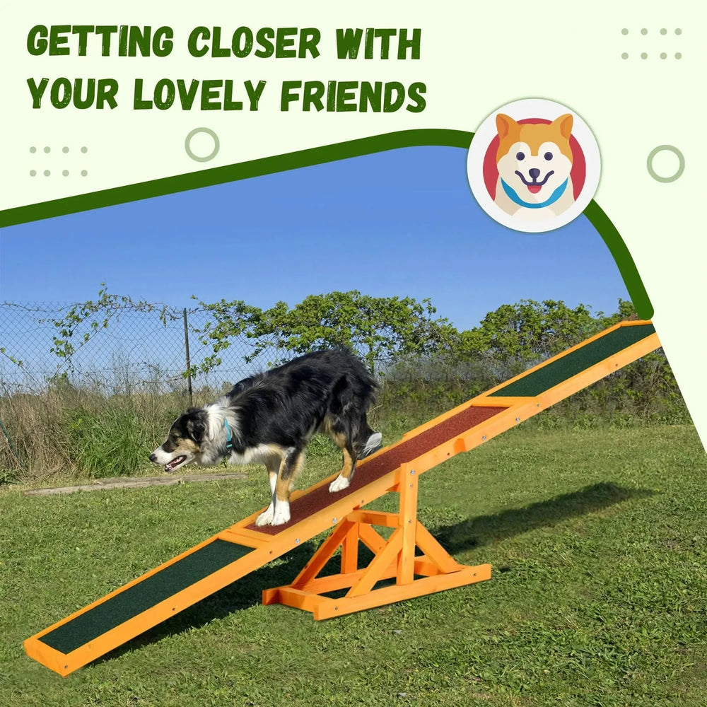Dog Agility Seesaw Wooden Platform Training Toy Weatherproof Home Use Media 6