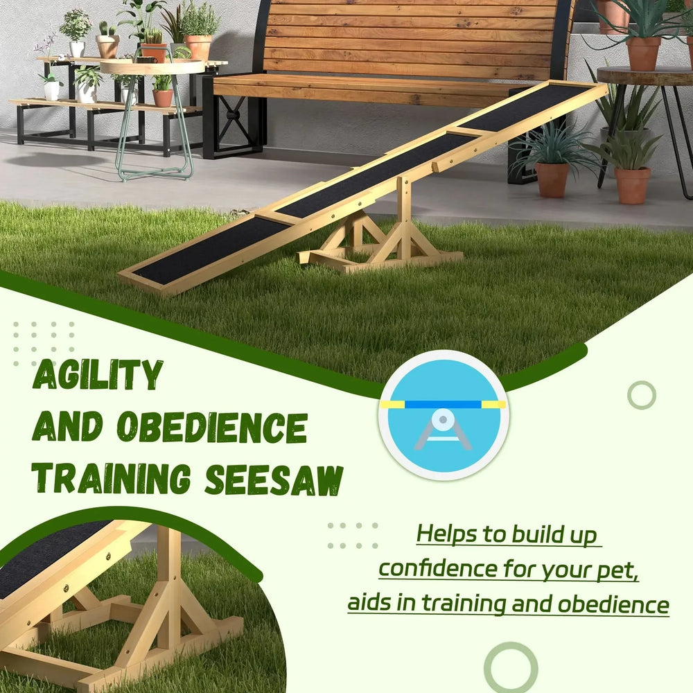 Dog Agility Seesaw Wooden Training Platform For Home & Indoor Play Media 3