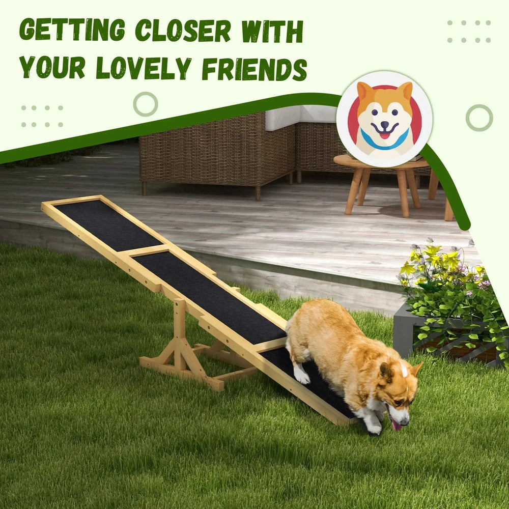 Dog Agility Seesaw Wooden Training Platform For Home & Indoor Play Media 4