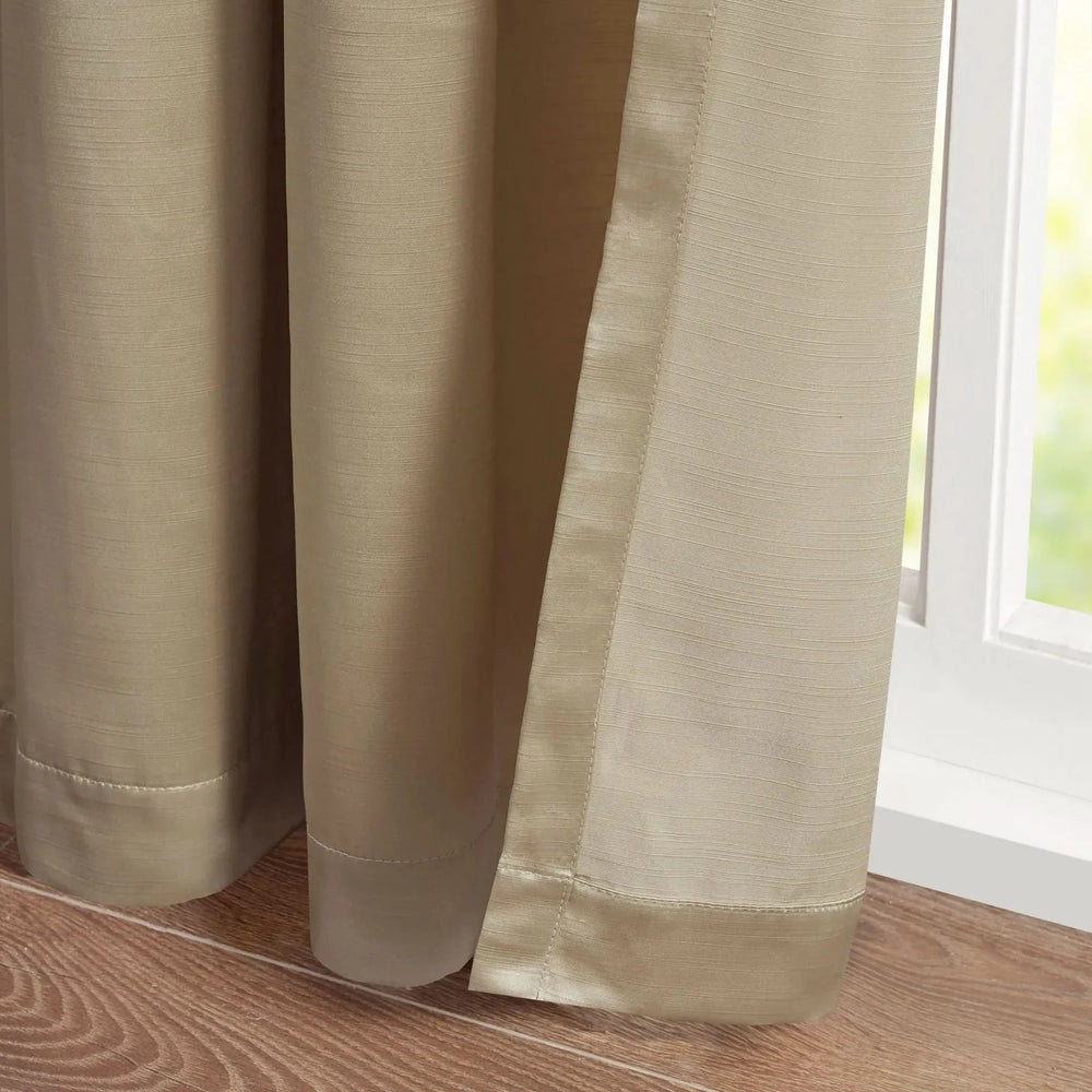 Pleat Curtain Panel Polyester Champagne With Tieback 52x84 Single Media 9