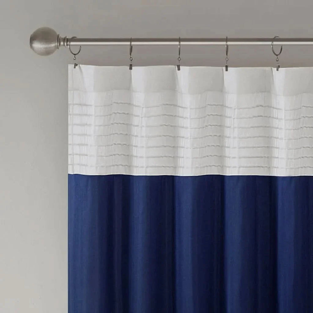 Curtain Panel Cotton Pintuck Window Curtain For Living Room Decor Media 5