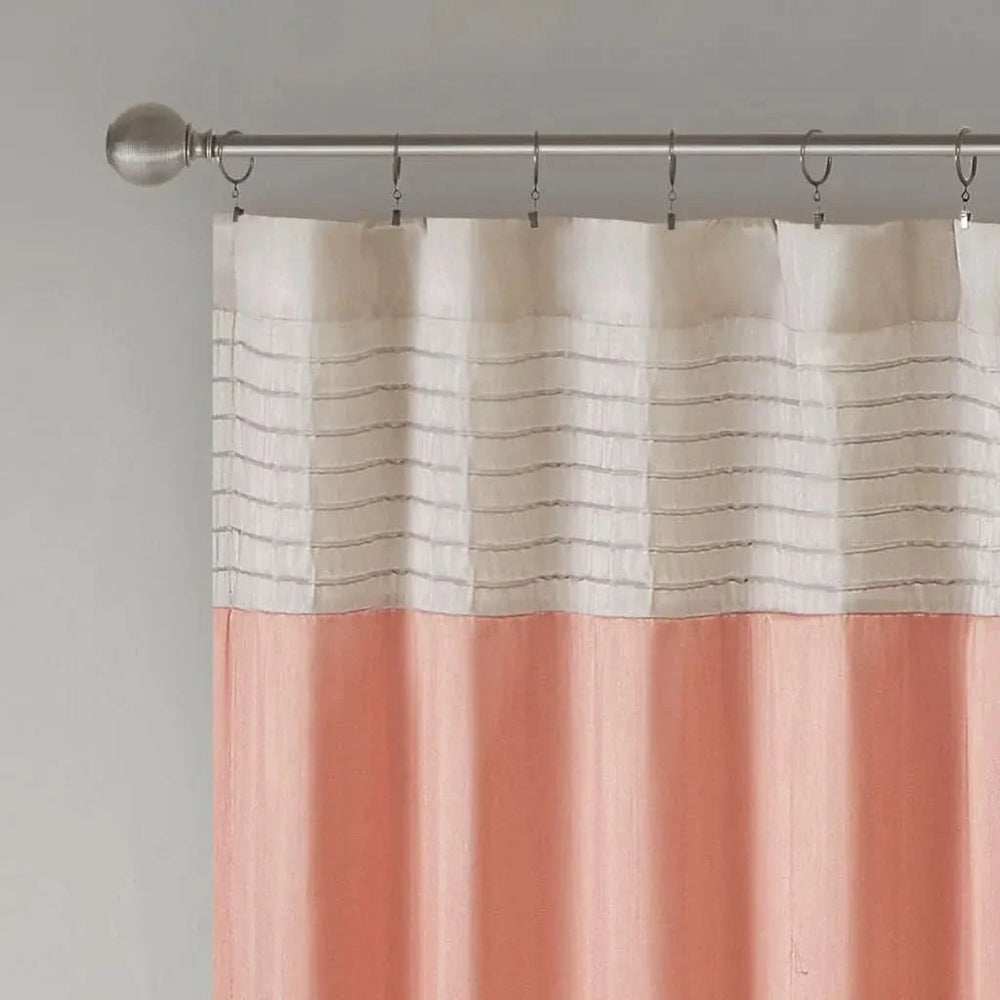 Silk Curtain Panel Pintuck Orange Multi Window Panel Single Panel Media 3
