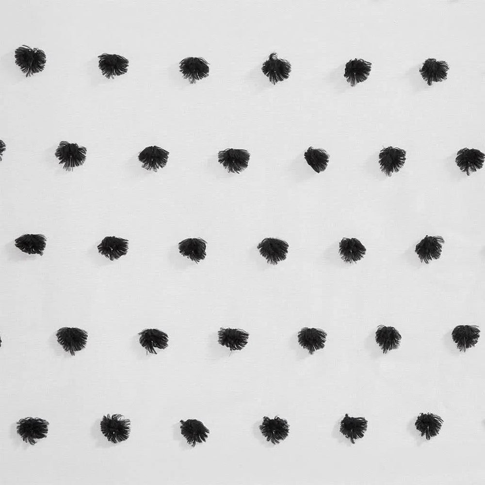 Pom Pom Curtain Panel Polyester Light Filtering Casual Window Treatment Media 6