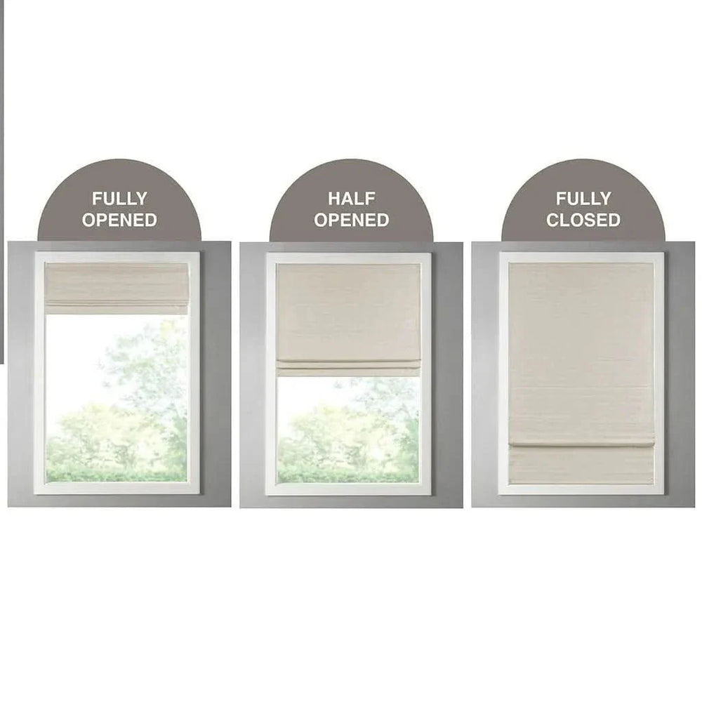 Room Darkening Cordless Roman Shade Polyester Faux Silk Texture Modern Media 6