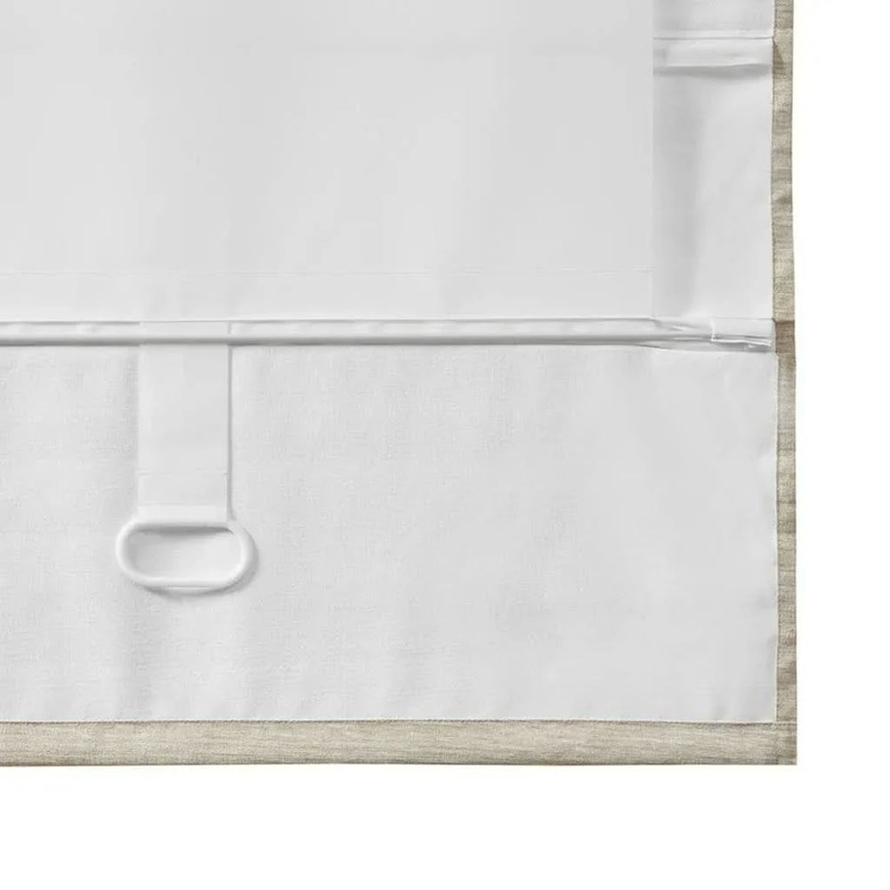 Cordless Roman Shade Printed Faux Silk Textured Ivory Room Darkening Media 17