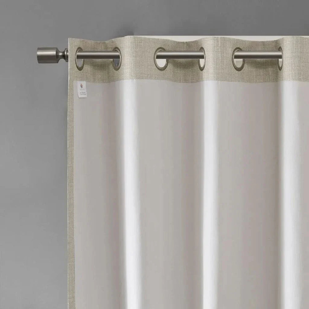 Blackout Curtain Panel Polyester Grommet Top 84 Inch Length Light Blocking Media 9