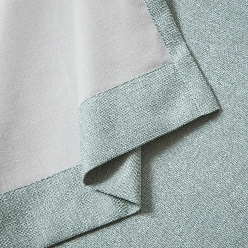 Blackout Curtain Panel Polyester Grommet Top Printed Heathered Dusty Seafoam Media 10