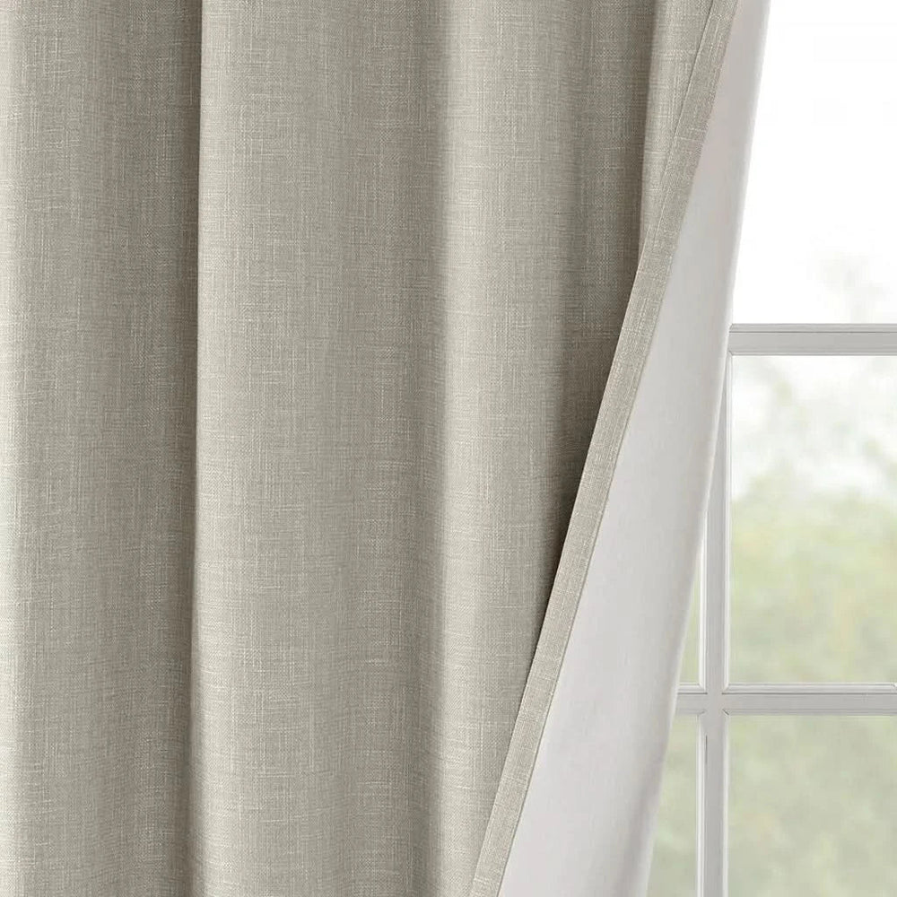 Blackout Curtain Panel Polyester Grommet Top 84 Inch Length Light Blocking Media 3