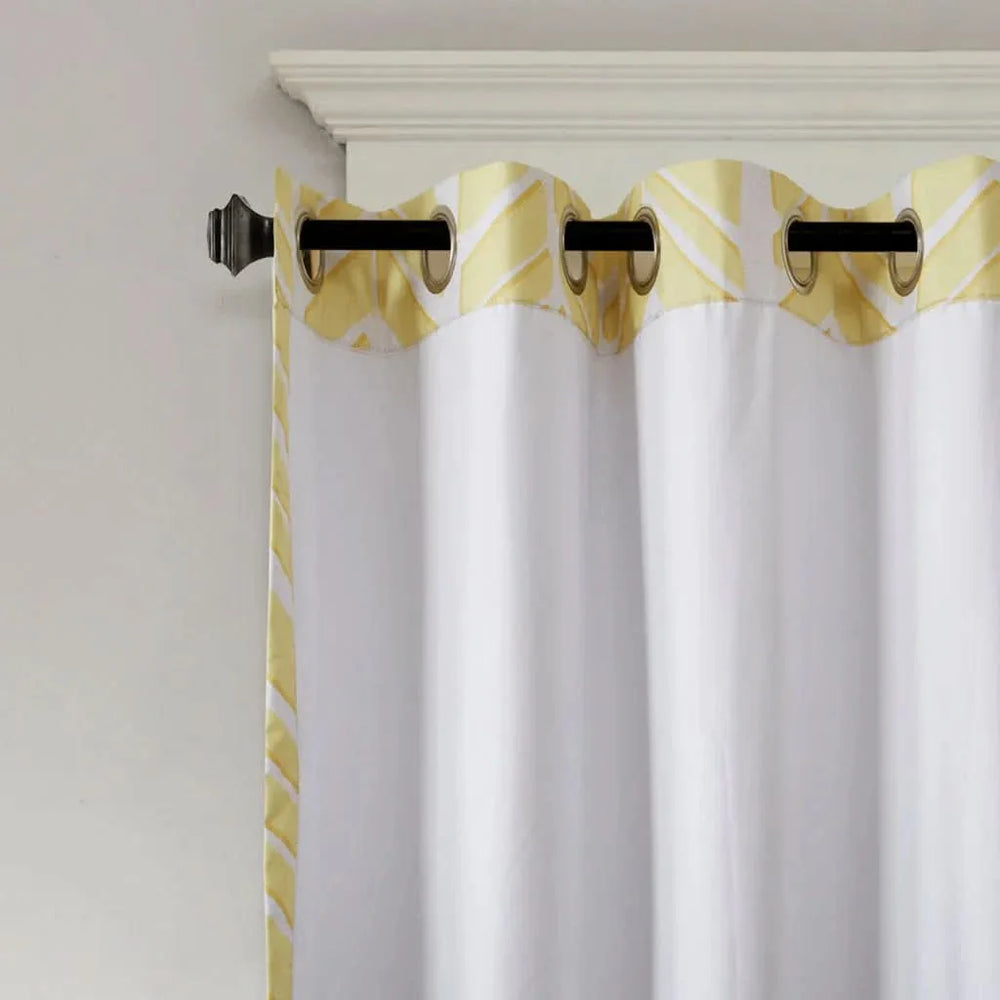 Total Blackout Curtain Panel 84 Inch Length Polyester Chevron Print Media 6