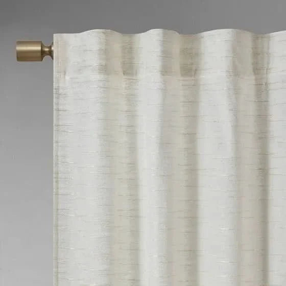 Room Darkening Curtains Polyester Velvet Metallic Window Panel Pair Media 5