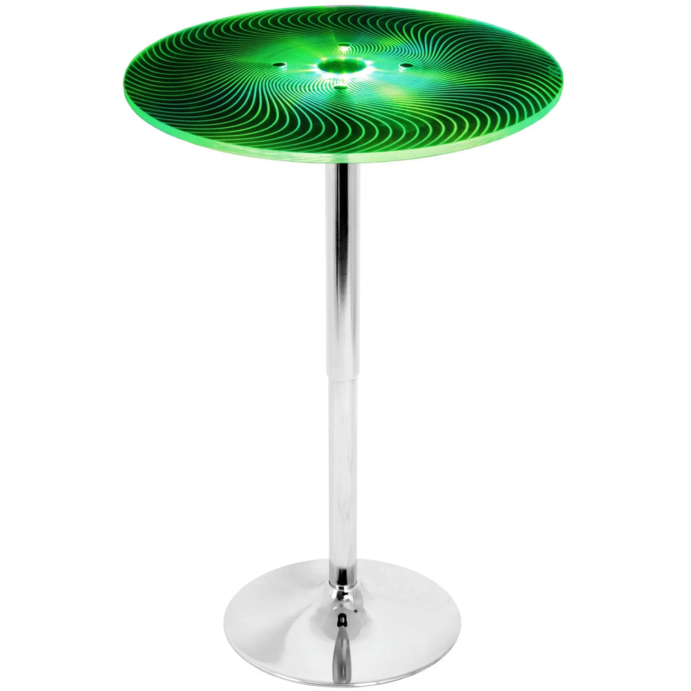 Bar Table Acrylic Light Up Adjustable Contemporary LumiSource Dining Media 4