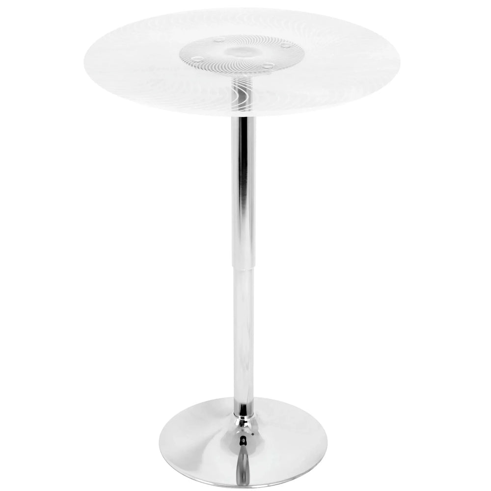 Bar Table Acrylic Light Up Adjustable Contemporary LumiSource Dining Media 1