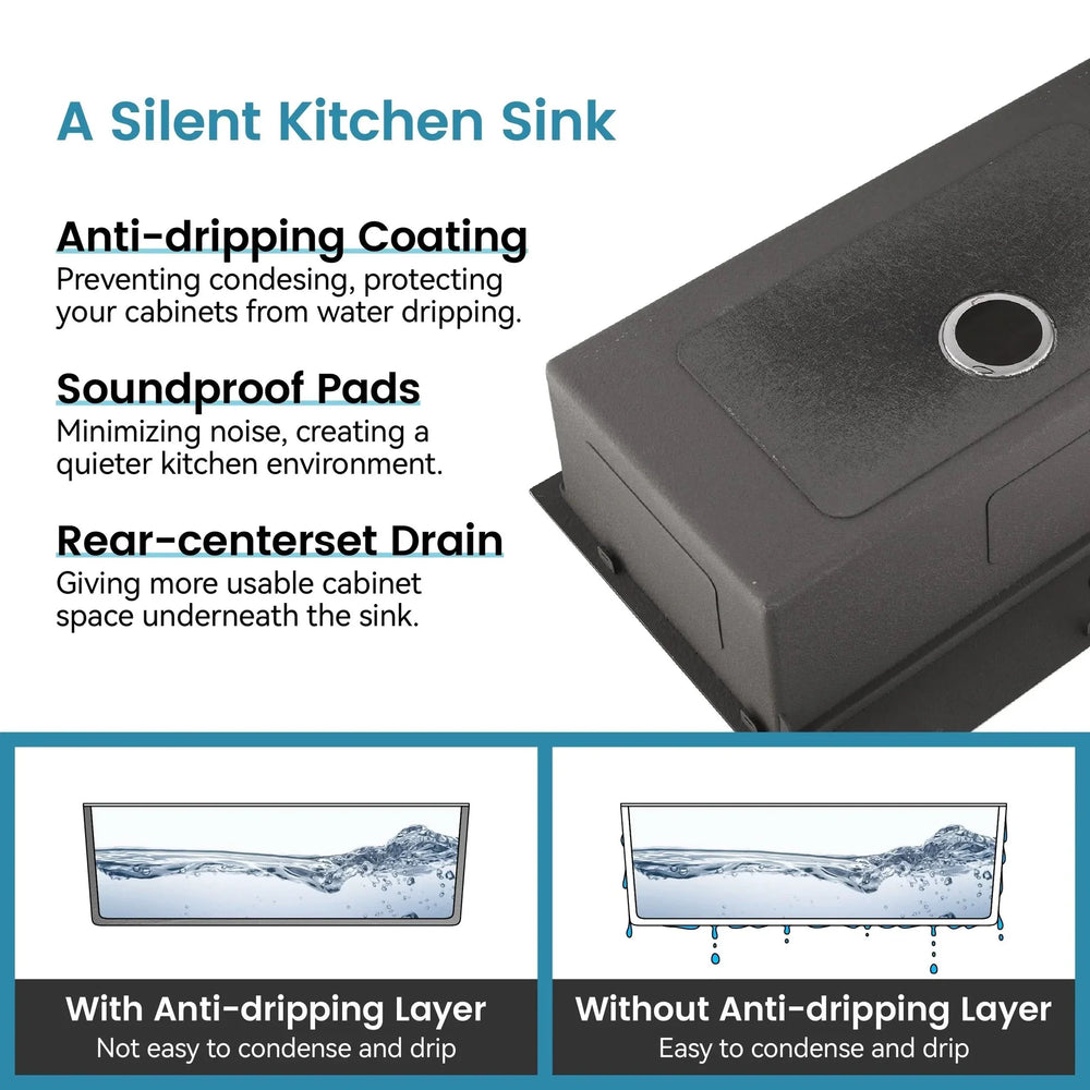 Stainless Steel Kitchen Sink Brushed Finish Top Mount 33x22 With Cutting Board Media 3
