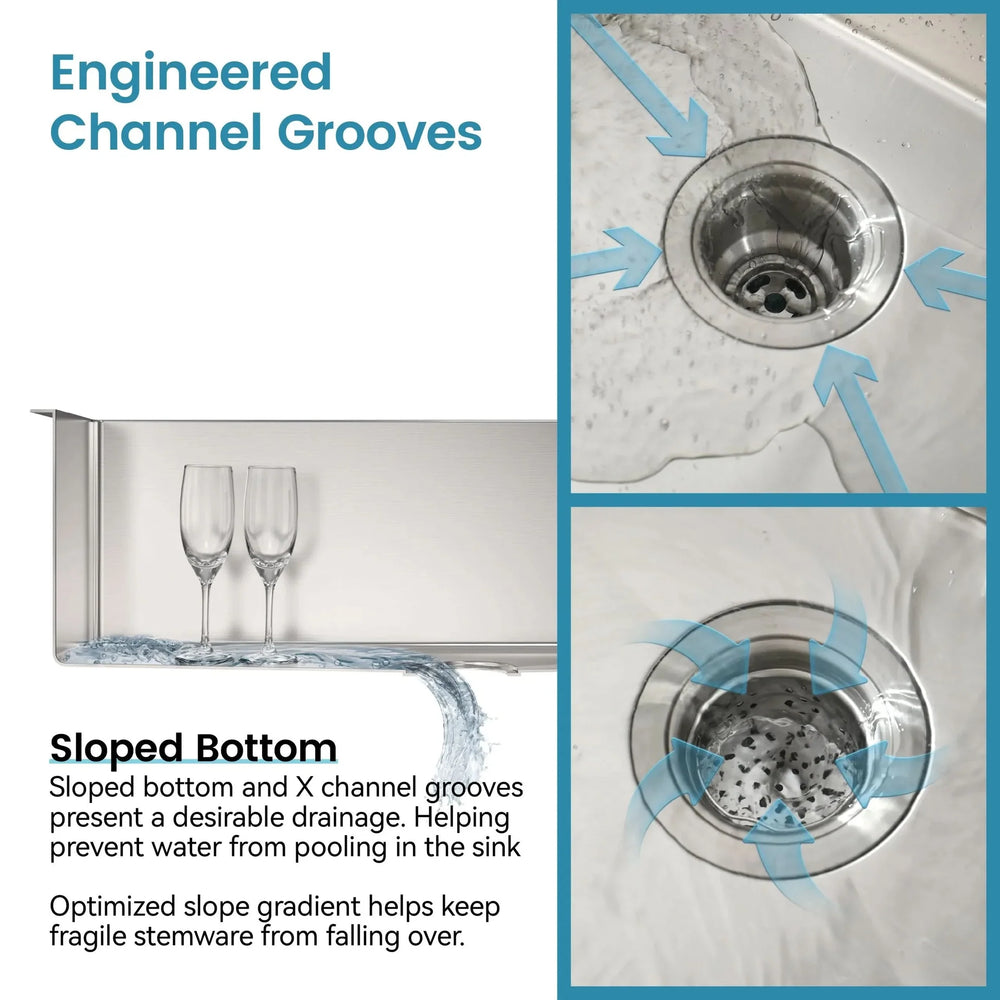 Stainless Steel Kitchen Sink Brushed Finish Top Mount 33x22 With Cutting Board Media 10