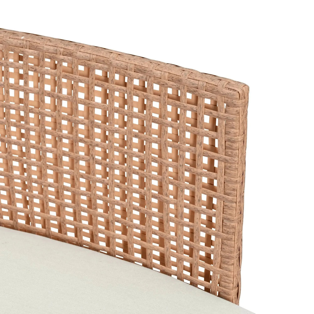 Outdoor Sectional Sofa Set PE Wicker Rattan All Weather Cushions Beige Media 13