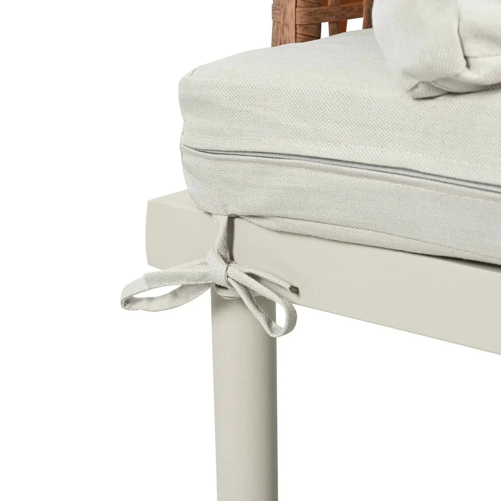 Outdoor Sectional Sofa Set PE Wicker Rattan All Weather Cushions Beige Media 22