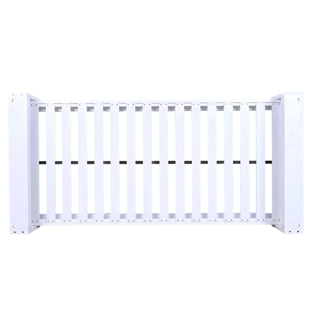 Porch Swing Bed Acacia Wood Frame Twin Size Outdoor Patio Lounge White Media 12