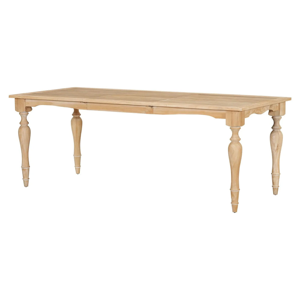 Dining Table Rubber Wood With Removable Leaf Extendable For 8 Seats Media 2