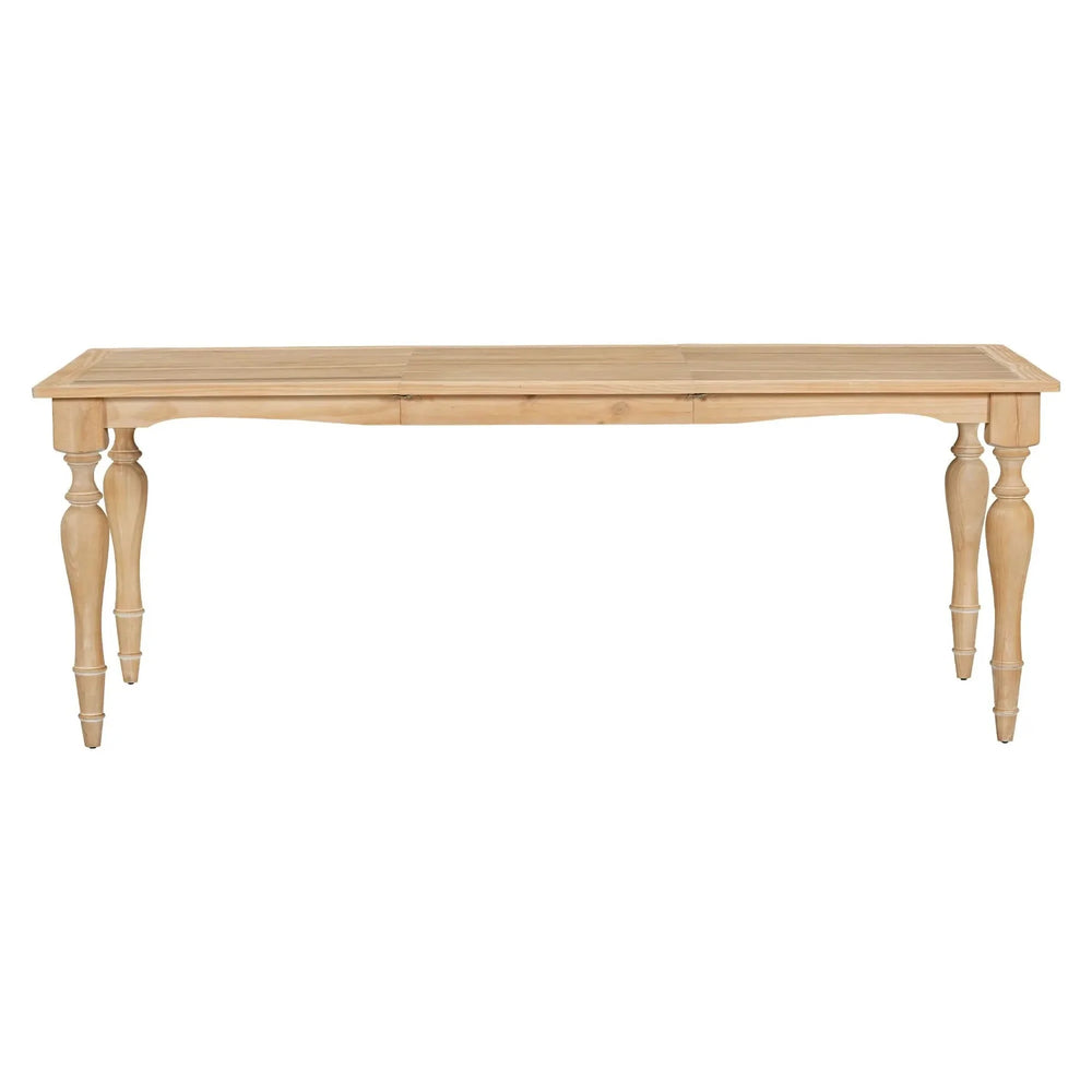 Dining Table Rubber Wood With Removable Leaf Extendable For 8 Seats Media 4