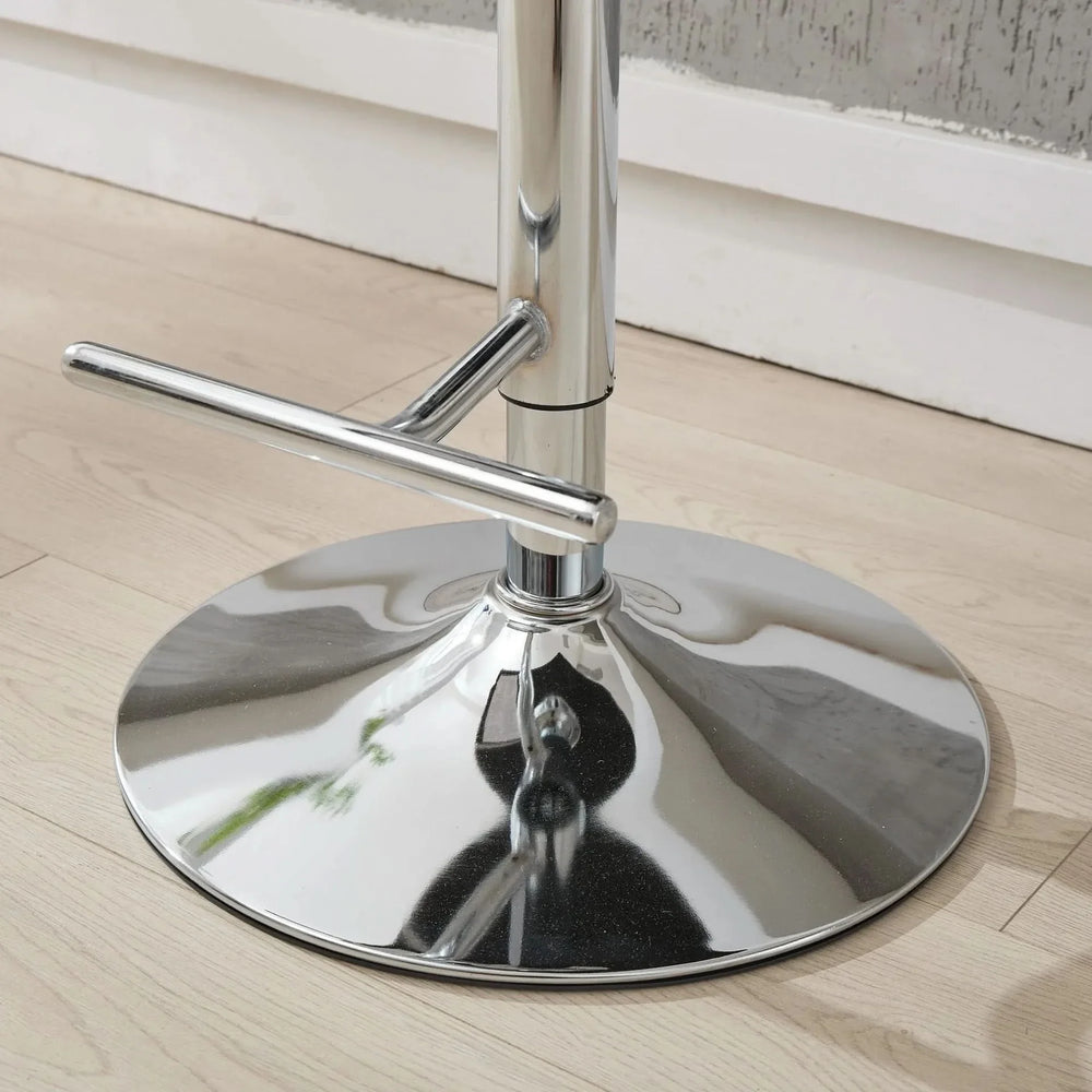 Velvet Bar Stools Chrome Base Adjustable 25-33 Inches For Home Pub Media 15
