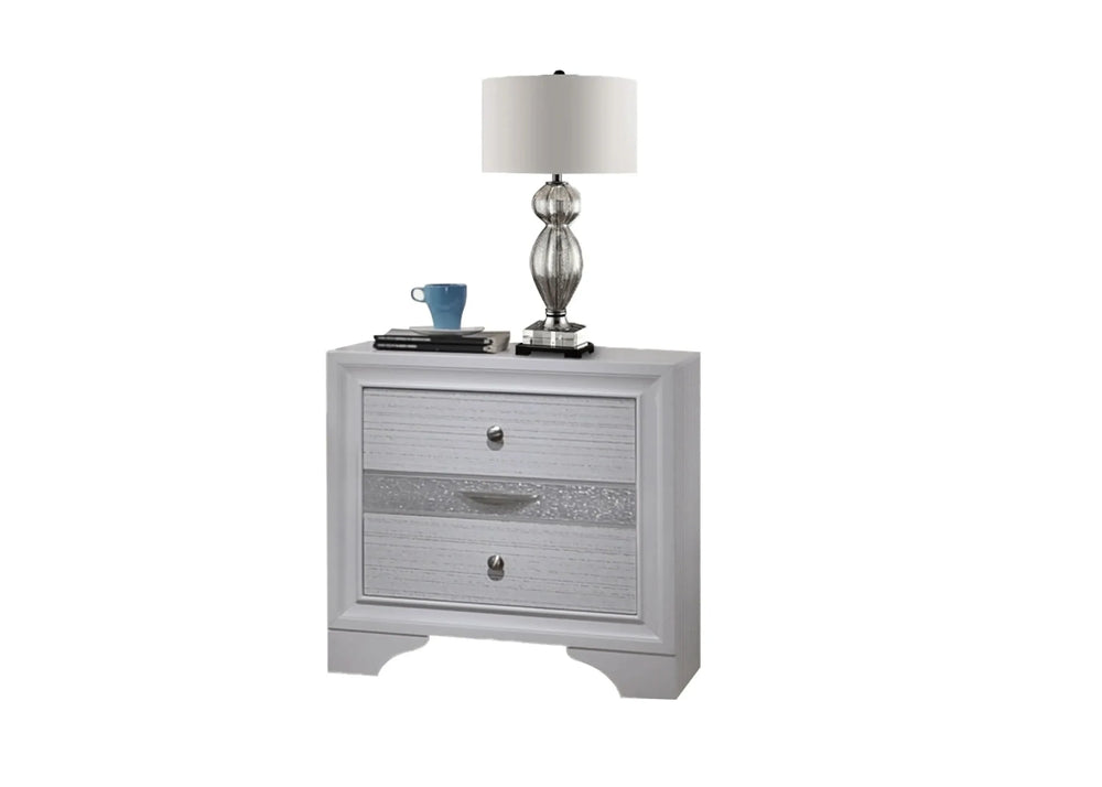 Bedroom Set Wood Storage 4 Piece Traditional White Finish Includes Mirror Media 12