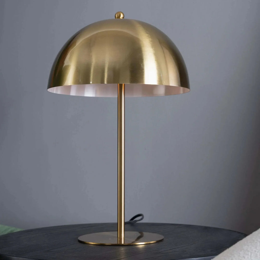 Table Lamp Gold Finish Metal Dimmable Minimalist Nightstand Desk Light Media 2