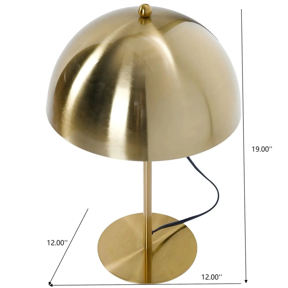 Table Lamp Gold Finish Metal Dimmable Minimalist Nightstand Desk Light Media 3