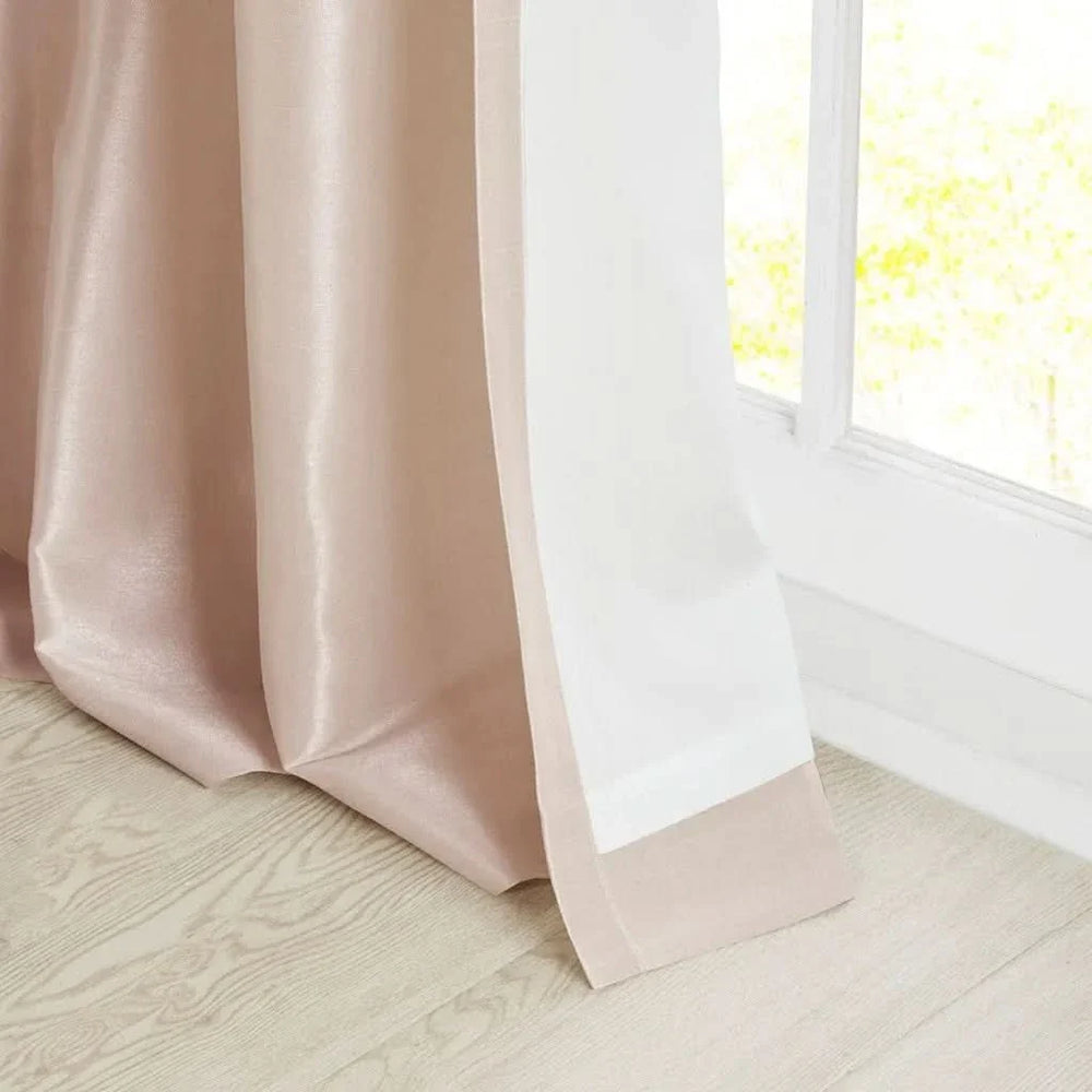 Window Curtain Panel Blush Polyester Twist Tab Lined 50x108 Inches Media 12