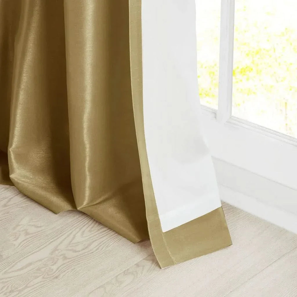 Window Curtain Polyester Lined Twist Tab Top Bronze 50x120 Single Panel Media 12