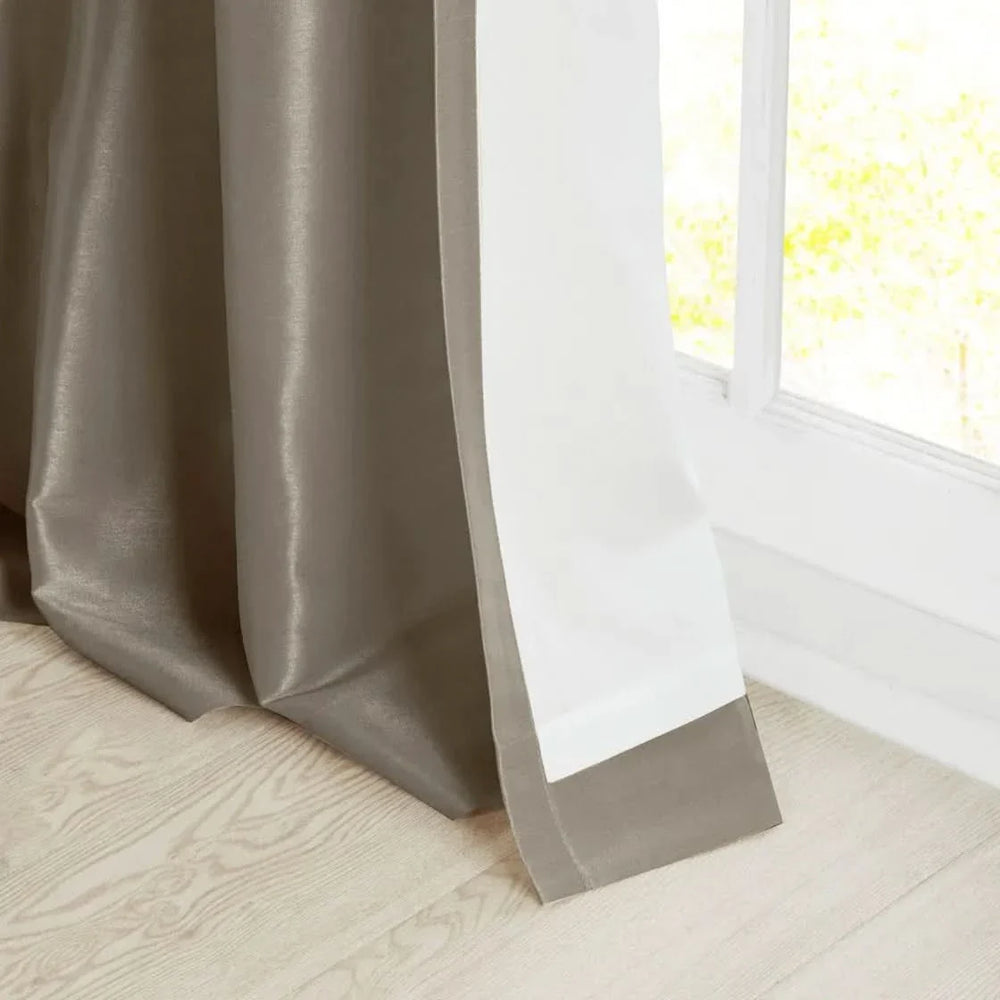Window Curtain Panel Polyester Pewter Twisted Tab Top 50x108 Inches Media 6