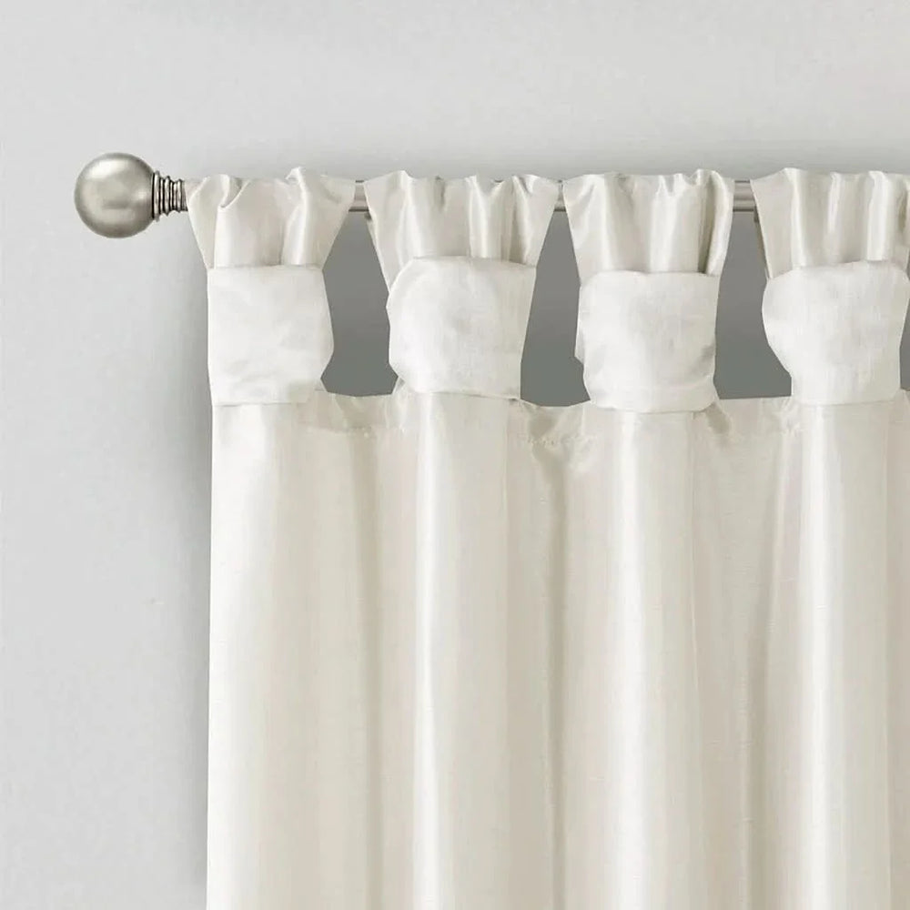Window Curtain Panel White Polyester Lined Fifty By Eighty Four Inches Media 3