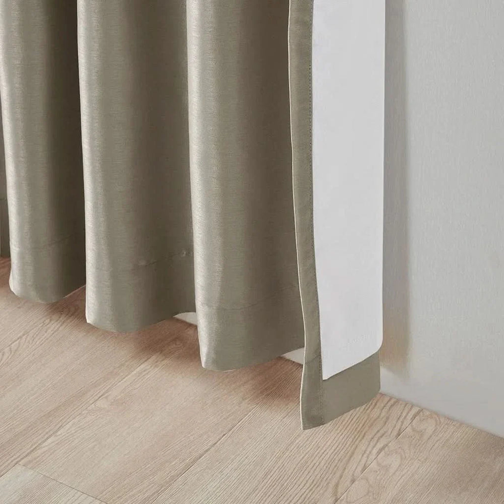 Blackout Window Curtain Polyester Twist Tab Top Pewter 50x95 Light Blocking Media 10